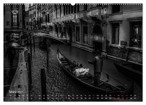 Produktbild: Venedig - Licht und Schatten (hochwertiger Premium Wandkalender 2027 DIN A2 quer), Kunstdruck in Hochglanz