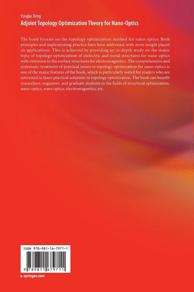 Produktbild: Adjoint Topology Optimization Theory for Nano-Optics