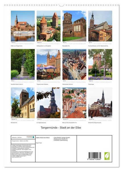 Produktbild: Tangerm&uuml;nde - Stadt an der Elbe (hochwertiger Premium Wandkalender 2026 DIN A2 hoch), Kunstdruck in Hochglanz