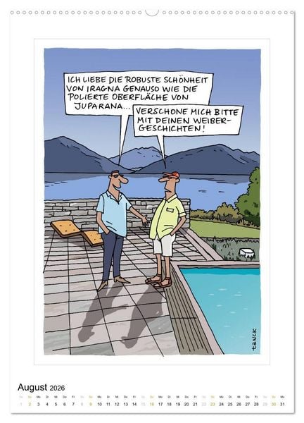 Produktbild: Betongold lacht - Cartoons (Wandkalender 2026 DIN A2 hoch), CALVENDO Monatskalender