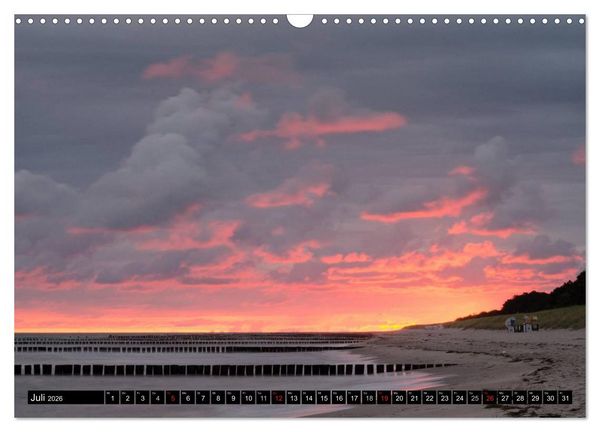 Produktbild: Binz Zingst 2026 (Wandkalender 2026 DIN A3 quer), CALVENDO Monatskalender