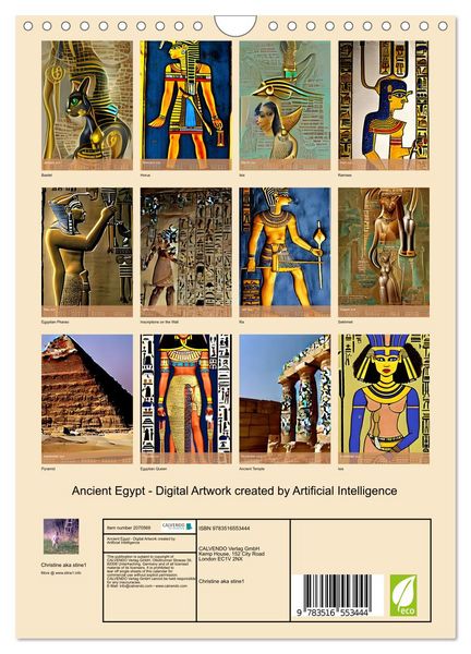 Produktbild: Ancient Egypt - Digital Artwork created by Artificial Intelligence (Wall Calendar 2026 DIN A4 portrait), CALVENDO 12 Month Wall Calendar