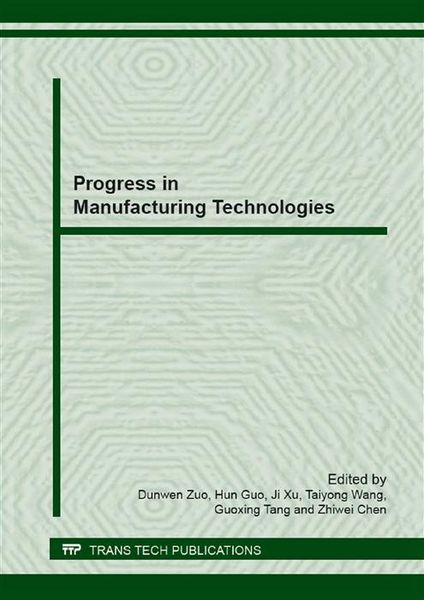 Produktbild: Progress in Manufacturing Technologies