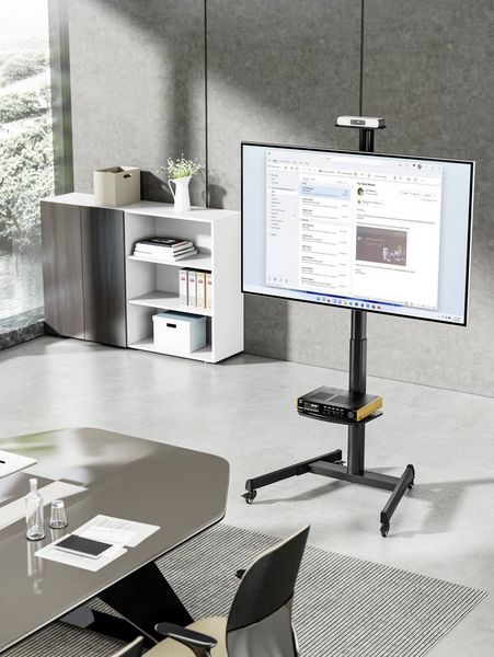 Produktbild: SpeaKa Professional SP-TVC-1300 TV-Rollwagen 94,0cm (37\") - 190,5cm (75\") Bodenst&auml;nder, Querformat, Hochformat, Drehbar, Neigbar