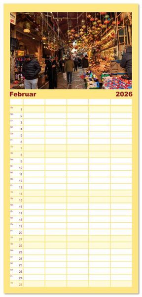 Produktbild: Familienplaner 2026 - Istanbul - Lebendige Metropole voller Geschichte und Pracht mit 5 Spalten (Wandkalender, 21 x 45 cm) CALVENDO