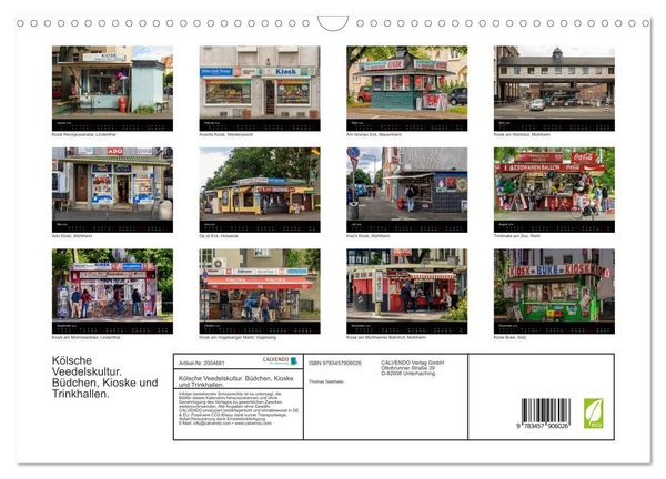 Produktbild: K&ouml;lsche Veedelskultur. B&uuml;dchen, Kioske und Trinkhallen. (Wandkalender 2026 DIN A3 quer), CALVENDO Monatskalender