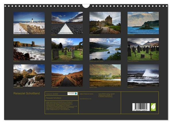 Produktbild: Reiseziel Schottland (Wandkalender 2026 DIN A3 quer), CALVENDO Monatskalender