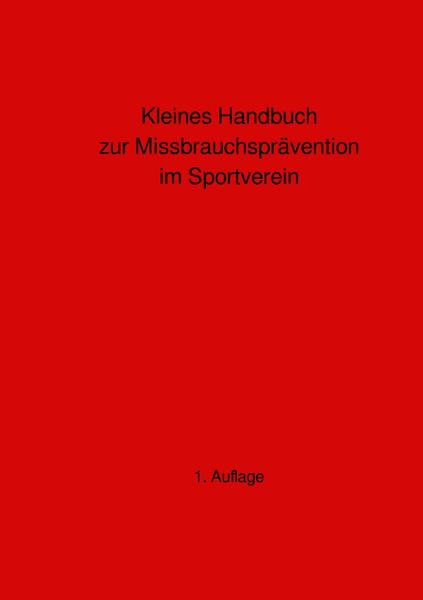 Produktbild: Kleines Handbuch zur Missbrauchspr&auml;vention im Sportverein