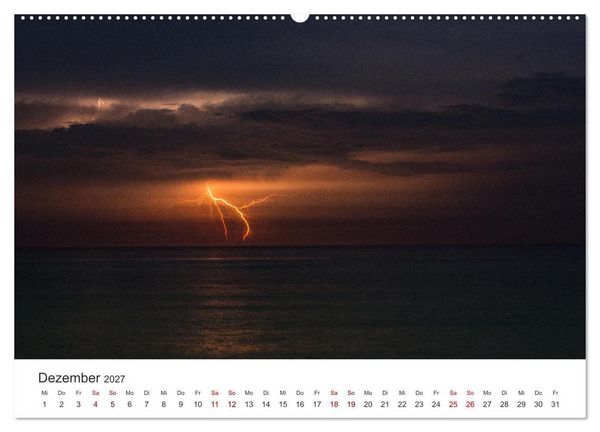 Produktbild: Gewitter - atemberaubende Naturschauspiele (hochwertiger Premium Wandkalender 2027 DIN A2 quer), Kunstdruck in Hochglanz