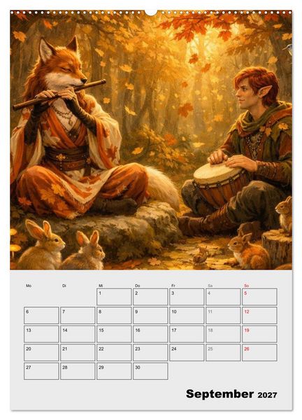 Produktbild: Mythische Gef&auml;hrten (hochwertiger Premium Wandkalender 2027 DIN A2 hoch), Kunstdruck in Hochglanz