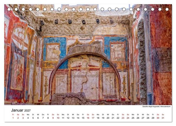 Produktbild: Historisches am Golf von Neapel (Tischkalender 2027 DIN A5 quer), CALVENDO Monatskalender
