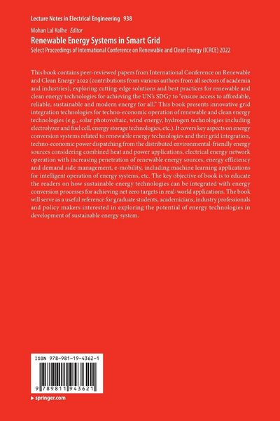 Produktbild: Renewable Energy Systems in Smart Grid