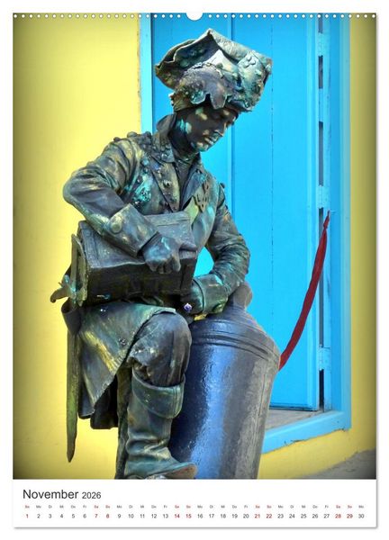 Produktbild: HABANEROS - Lebende Statuen in Havanna (hochwertiger Premium Wandkalender 2026 DIN A2 hoch), Kunstdruck in Hochglanz