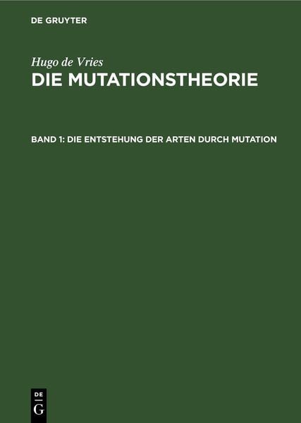 Produktbild: Die Entstehung der Arten durch Mutation