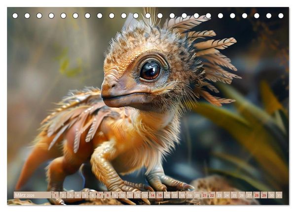 Produktbild: Dino-Babys (Tischkalender 2026 DIN A5 quer), CALVENDO Monatskalender