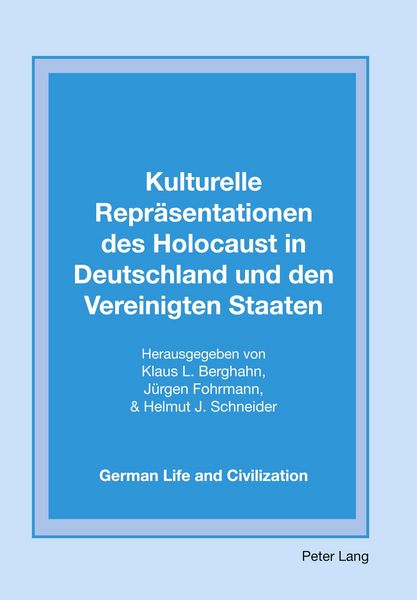 Produktbild: Kulturelle Repr&auml;sentationen des Holocaust in Deutschland und den Vereinigten Staaten