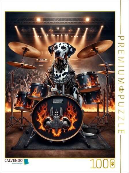 Produktbild: CALVENDO Puzzle Dalmatiner Drummerqueen | 1000 Teile Lege-Gr&ouml;&szlig;e 64x48cm Foto-Puzzle f&uuml;r gl&uuml;ckliche Stunden