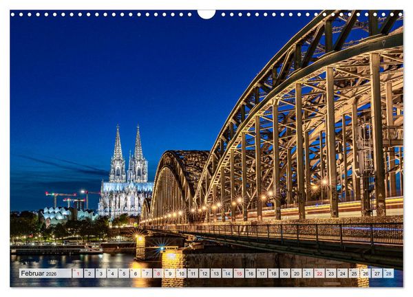 Produktbild: K&ouml;lsche Impressionen bei Tag und Nacht (Wandkalender 2026 DIN A3 quer), CALVENDO Monatskalender