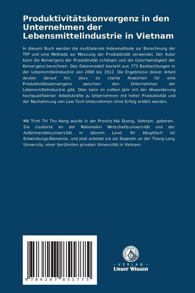 Produktbild: Produktivit&auml;tskonvergenz in den Unternehmen der Lebensmittelindustrie in Vietnam