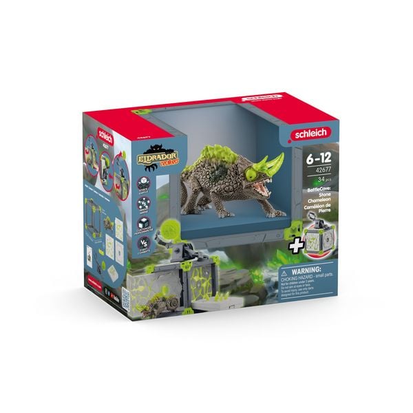 Produktbild: schleich&reg; 42677 - Eldrador Creatures, BattleCave Steincham&auml;leons, Spielset
