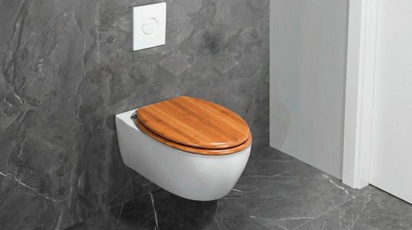 Produktbild: WC Sitz Mod. Bambus, Toilettensitz aus Bambus