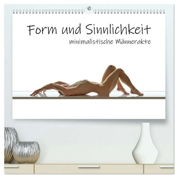 Produktbild: Form und Sinnlichkeit - minimalistische M&auml;nnerakte (hochwertiger Premium Wandkalender 2026 DIN A2 quer), Kunstdruck in Hochglanz