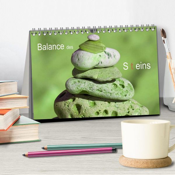 Produktbild: Balance des Steins (Tischkalender 2026 DIN A5 quer), CALVENDO Monatskalender