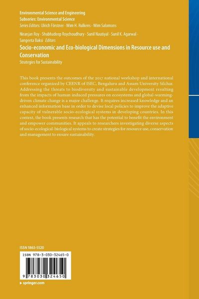 Produktbild: Socio-economic and Eco-biological Dimensions in Resource use and Conservation