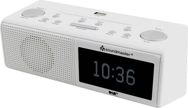 Soundmaster UR8350WE Radiowecker DAB+, UKW AUX, USB Weiß