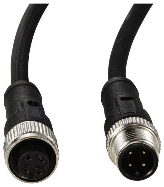 Produktbild: TRU COMPONENTS TC-12833008 Sensor-Aktor-Verl&auml;ngerungsleitung M12 Stecker gerade auf Kupplung gerade 2 m Polzahl Sensoren: 4 1 St.
