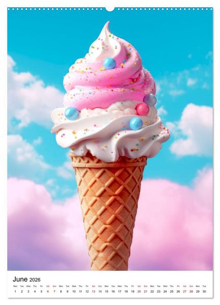 Produktbild: Iced Euphoria (High Quality Premium Wall Calendar 2026 DIN A2 portrait),CALVENDO 12 Month Wall Calendar