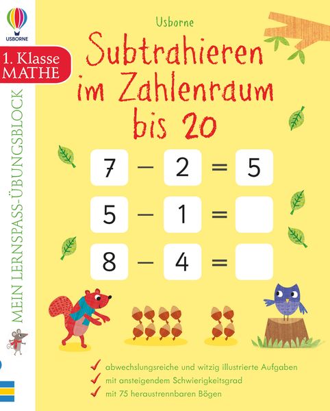 Produktbild: Mein Lernspa&szlig;-&Uuml;bungsblock: Subtrahieren im Zahlenraum bis 20