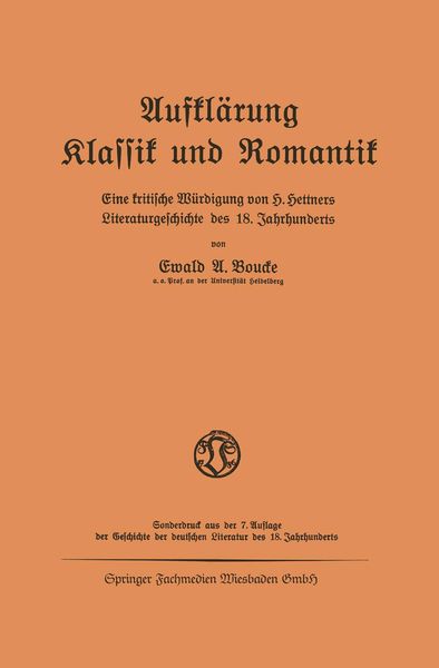 Produktbild: Aufkl&auml;rung Klassik und Romantik