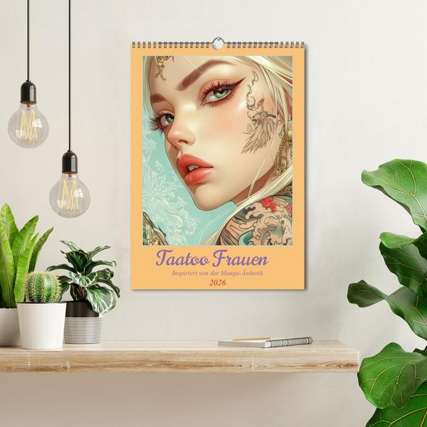 Produktbild: Taatoo Frauen - Inspiriert von der Manga-&Auml;sthetik (Wandkalender 2026 DIN A3 hoch), CALVENDO Monatskalender