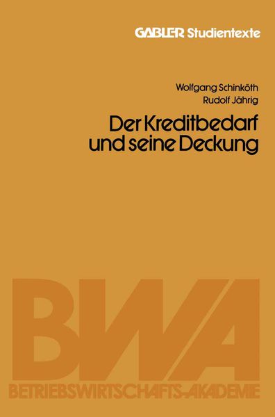 Produktbild: Der Kapitalbedarf und seine Deckung