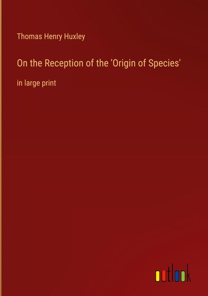 Produktbild: On the Reception of the 'Origin of Species'