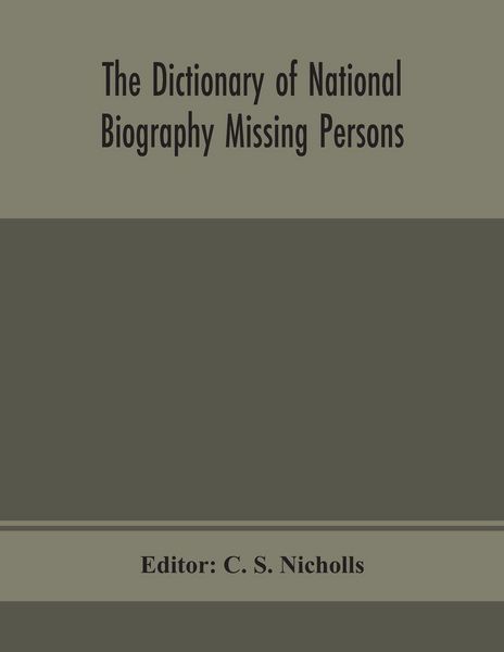 Produktbild: The Dictionary Of National Biography Missing Persons