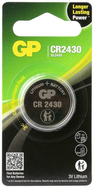 Produktbild: GP Knopfzelle CR2430 3V 1 St. 300 mAh Lithium GPCR2430STD738C1