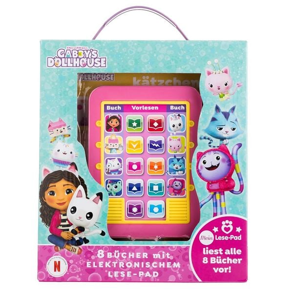 Produktbild: Gabby's Dollhouse - Mein Vorleser - Elektronisches Lese-Pad mit 8 Hardcover-B&uuml;chern