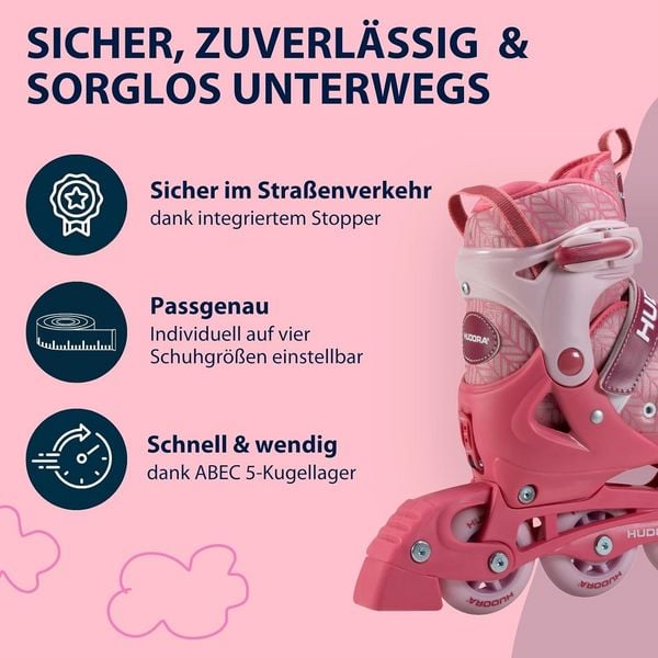 Produktbild: HUDORA 28244 - Inline Skates, Mia 2.0, pixie, Gr. 29-32