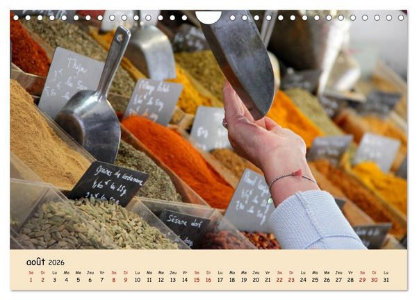 Produktbild: Aux march&eacute;s en France (Calendrier mural 2026 DIN A4 vertical), CALVENDO calendrier mensuel