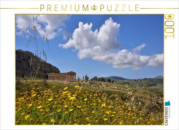 Produktbild: CALVENDO Puzzle Tempel von Segesta | 1000 Teile Lege-Gr&ouml;&szlig;e 64x48cm Foto-Puzzle f&uuml;r gl&uuml;ckliche Stunden