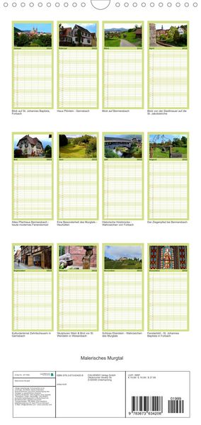 Produktbild: Familienplaner Malerisches Murgtal (Wandkalender 2022 , 21 cm x 45 cm, hoch)