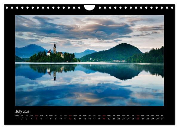 Produktbild: Lake Bled Slovenia (Wall Calendar 2026 DIN A4 landscape), CALVENDO 12 Month Wall Calendar