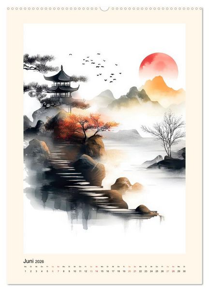 Produktbild: Japan - Momente der Stille (hochwertiger Premium Wandkalender 2026 DIN A2 hoch), Kunstdruck in Hochglanz