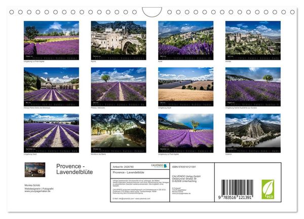Produktbild: Provence - Lavendelbl&uuml;te (Wandkalender 2026 DIN A4 quer), CALVENDO Monatskalender