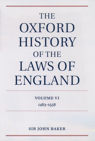 Produktbild: The Oxford History of the Laws of England Volume VI