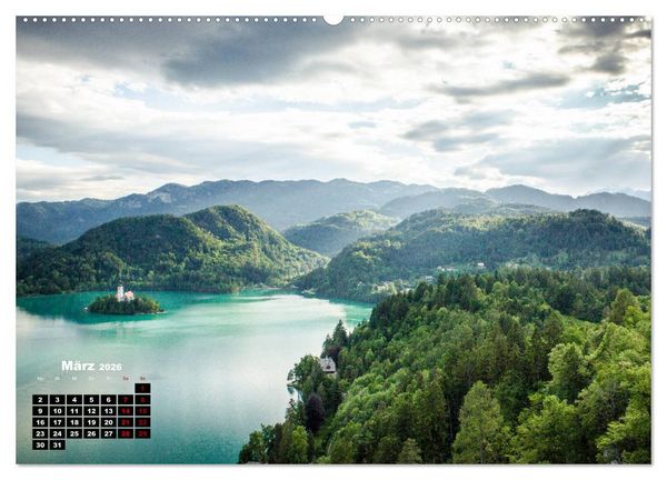 Produktbild: Gr&uuml;nes Slowenien (hochwertiger Premium Wandkalender 2026 DIN A2 quer), Kunstdruck in Hochglanz