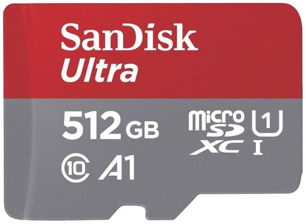 SanDisk microSDXC Ultra 512GB (A1/UHS-I/Cl.10/150MB/s) + Adapter 'Mobile' microSDXC-Karte 512 GB A1 Application Performa