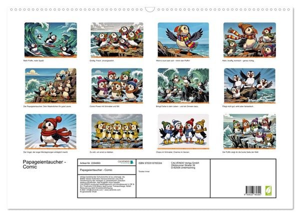 Produktbild: Papageientaucher - Comic (Wandkalender 2027 DIN A2 quer), CALVENDO Monatskalender